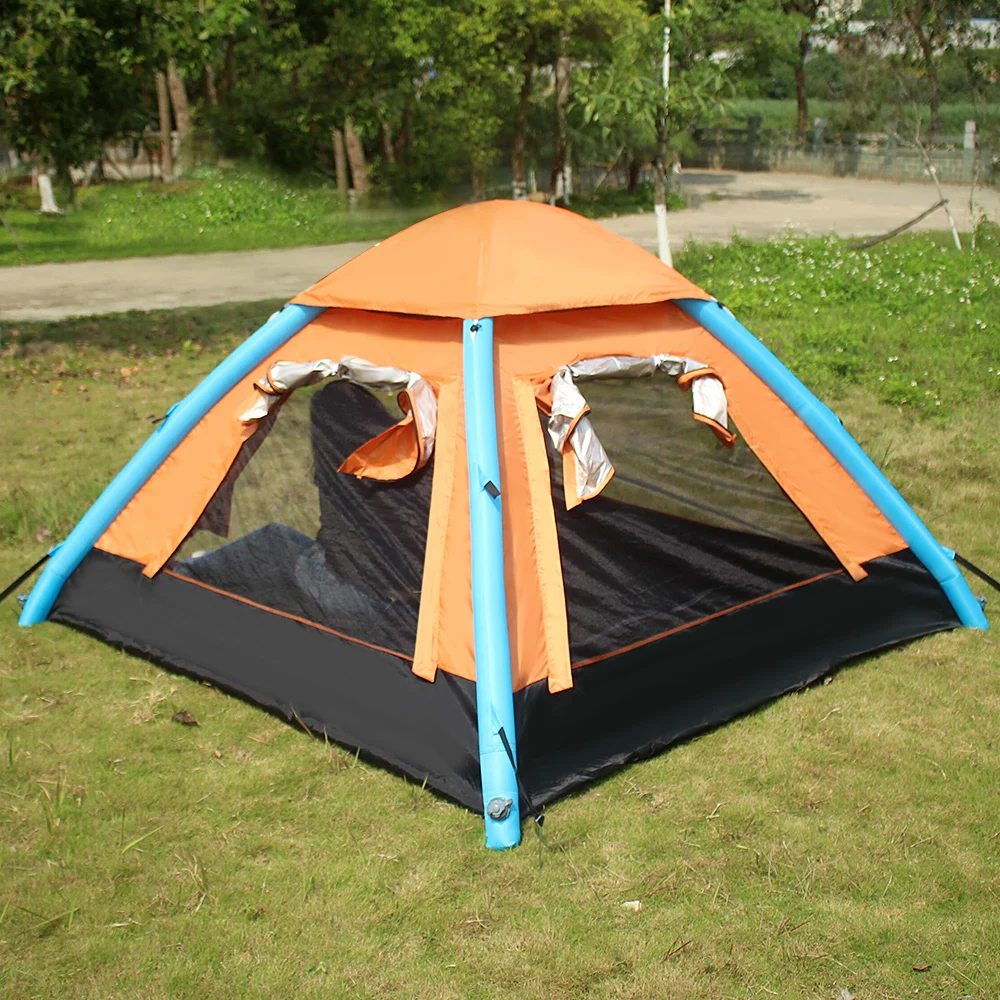 

New Camping Breathable Tent Mosquito Mesh Tent 2-3 People Inflating Beach Tent For Camping Traveling Hiking with Air Pump 2019
