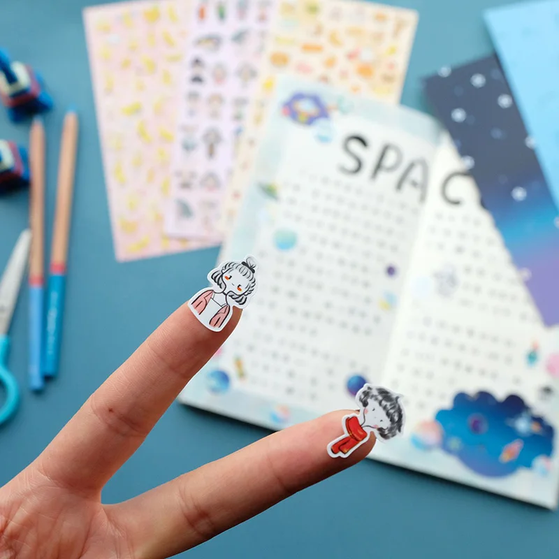 ПВХ наклейки Kawaii фантазия планета милые канцелярские для детей DIY украшения