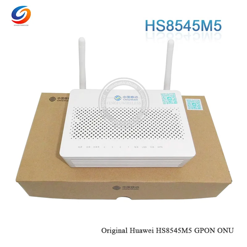 20 шт. HW Оригинал HS8545M5 GPON ONU 1GE + 3FE 1 голос usb WIFI Внешняя антенна такая же как F623 v6.0 от