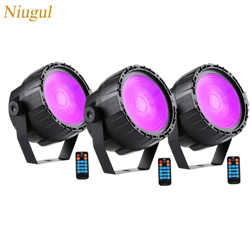 

3pcs/lot Wireless Remote Control 30W RGB+UV COB Light/ DMX512 Wall Washer/ Mini COB Par Stage Lighting Effect For DJ Party Club