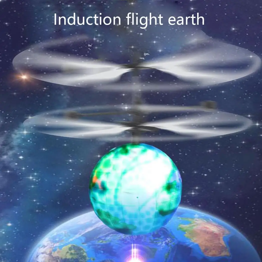 Earth sensing aircraft Induction Flying Toy Mini ball Shape Intelligent Suspending Aircraft Toy Remote control with water drops