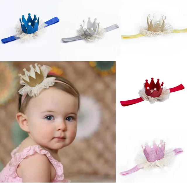 

Baby Girl Headband Bow Newborn Baby Kids Flower Birthdays Crown Soft Elastic Tiara Hair Band Headband Baby Girl Accessories