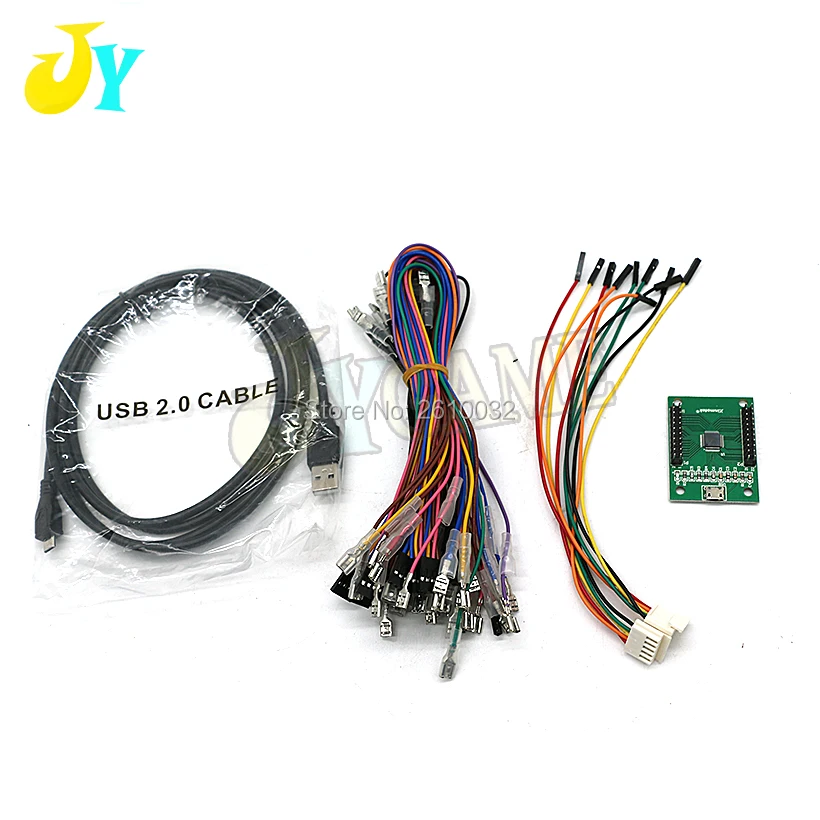 

NEW 2 Players Xin Mo Arcade USB Controller Kit Arcade MAME PC Keyboard Encoder With Joystick Cable Button Wires