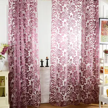 

Window Curtain Light Filtering Translucent Curtains Rod Pocket Curtains Light Transmission Polyester Curtain Window Screening