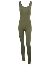 1 шт. женские мягкие и удобные без рукавов U-Neck комбинезон для йоги Jumper Romper