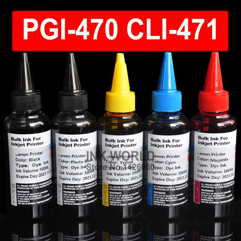 500 мл для Canon TS5040 MG5740 MG6840 TS6040 принтера Pixma картридж Набор для пополнения чернил для PGI470 CLI471 - изображение