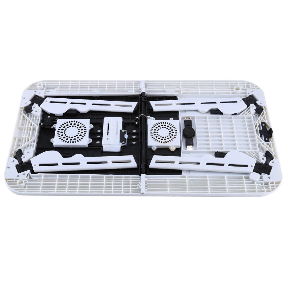  Foldable Laptop Desk Foldable Computer Desk Table e-Table Bed USB Cooling Fans Stand TV Tray 22.05 