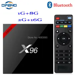 X96W Smart tv box для android 7,1 1 GB 8 GB 2 GB 16 GB Amlogic S905W 4 ядра H.265 4 K 2,4 ГГц Wi-Fi медиа-плеер с Bluetooth