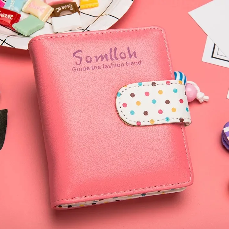 

Wallet Ms. Wallet Polka Dot Solid Color Mini Clutches Student Change Wallet Female Multi-Function Cards