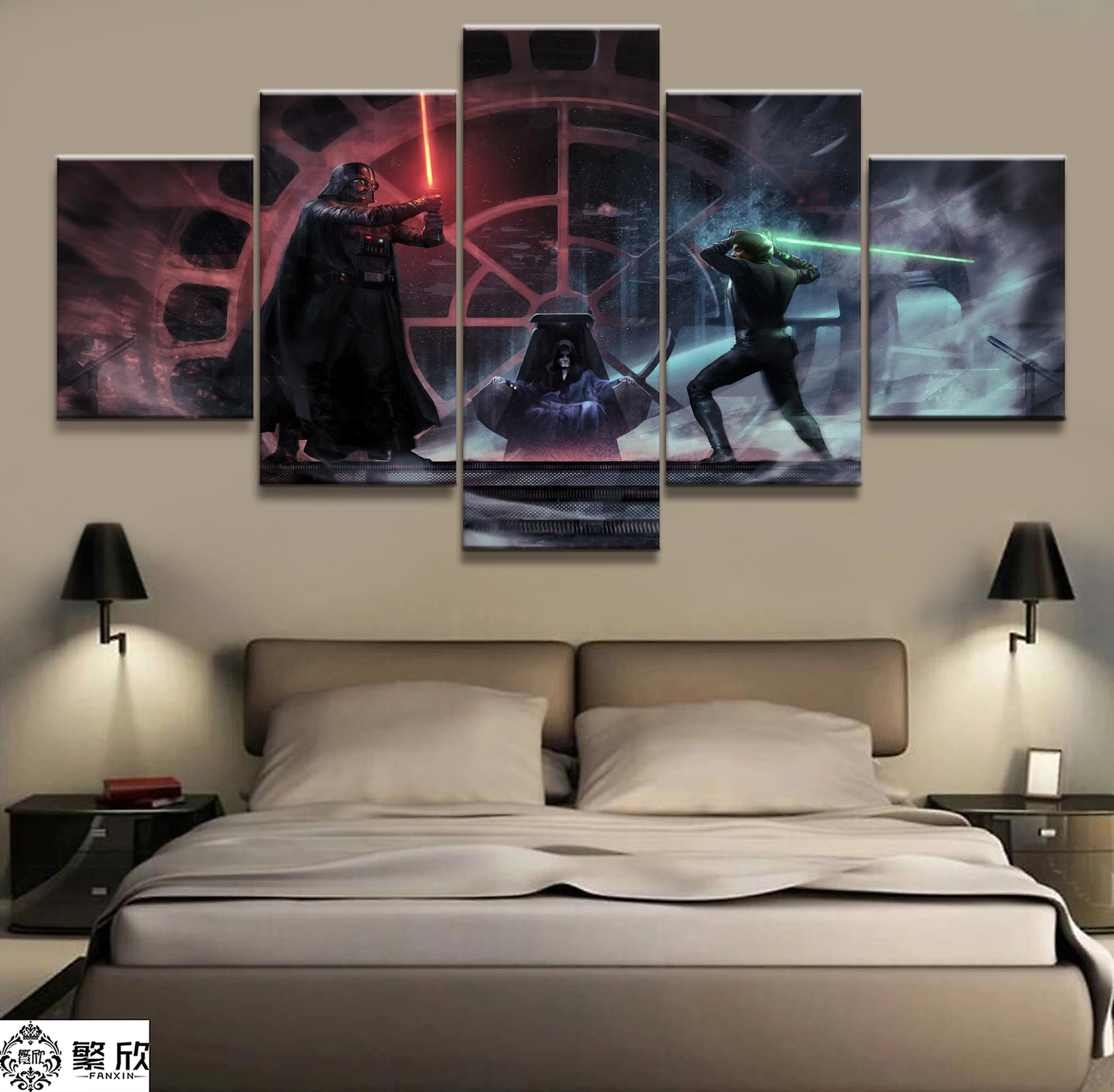 

5 Pieces Painting Star War Movie Poster Modern Home Decor For Living Room Wall Canvas Print Pictures Painting Canvas Wholesale