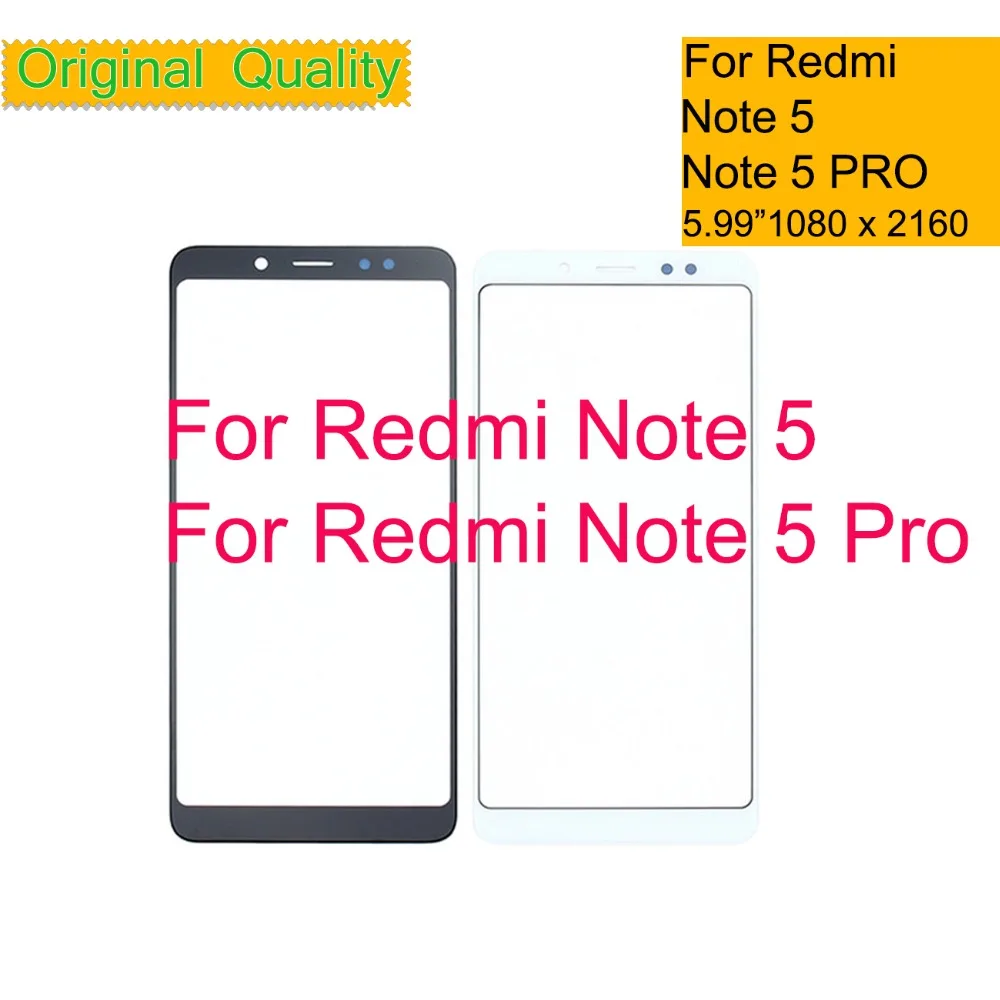 

10Pcs/lot For Xiaomi Redmi Note 5 Pro Note 5 Note5 Touch Screen Panel Front Outer Glass Lens Touchscreen NO LCD Replacement