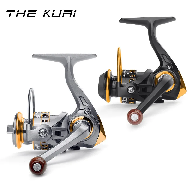 

THEKUAI Mini Spinning Reel Portable 12BB 5.2:1 Left Hand Metal Spool Stainless Steel Small Ice Fishing Spinning Reel Mini Pesca