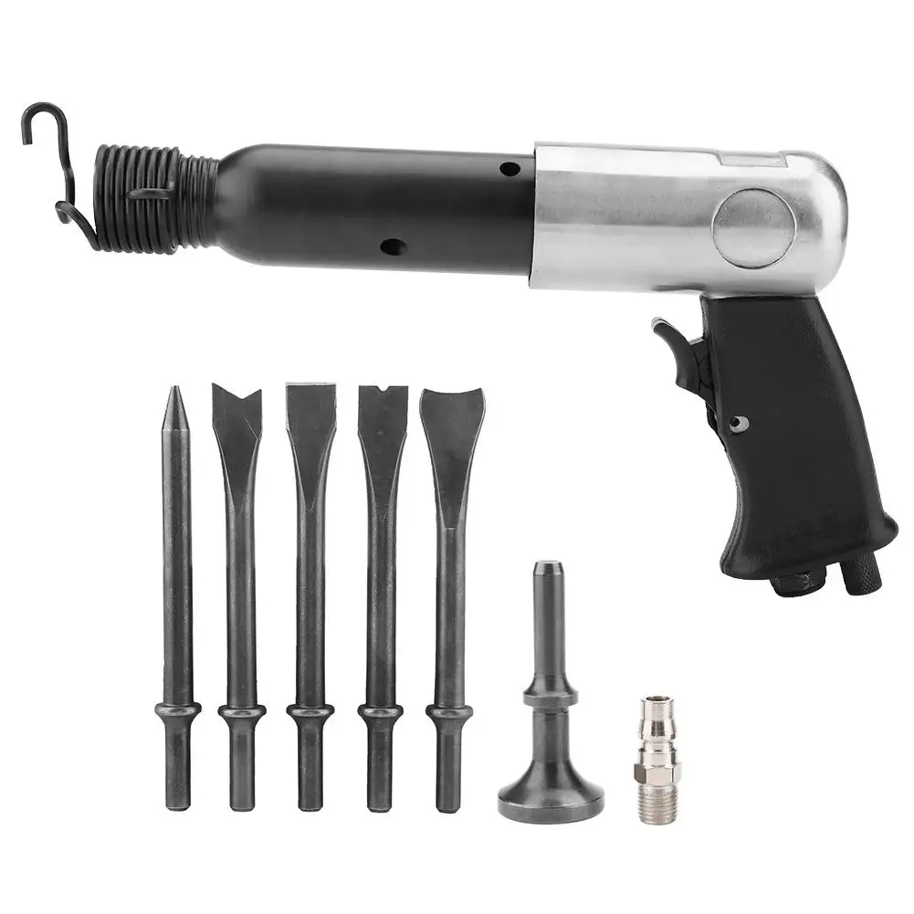 

Heavy Duty Air Compressor Pneumatic Hammer with Chisel Bits Tool Kit 250mm