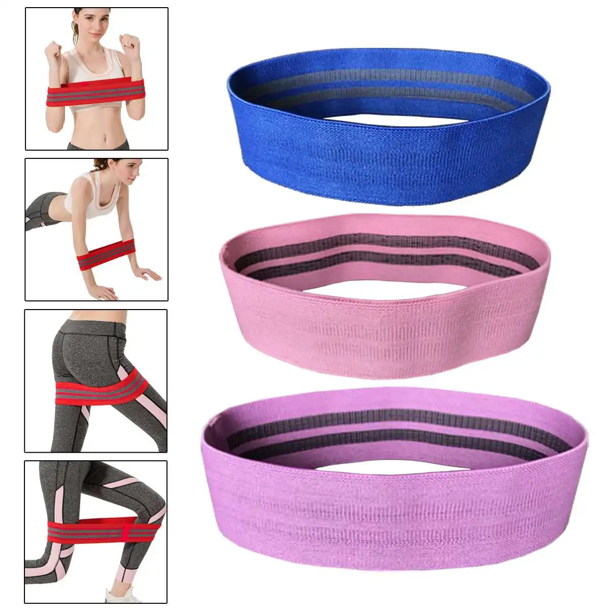 

Unisex Booty Band Hip Circle Loop Resistance Band Workout Exercise for Legs Thigh Glute Butt Squat Bands Non-slip Design Women
