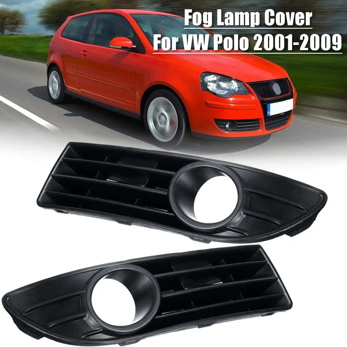 Для VW Polo 2005 2006 2009 Автомобильный передний противотуманный светильник накладка на