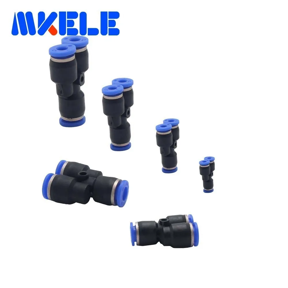 

Y Type Pneumatic Air Fitting PY4/6/8/10/12mm 3 Way Port Plastic Pipe Connectors With Lowest Price High Quality