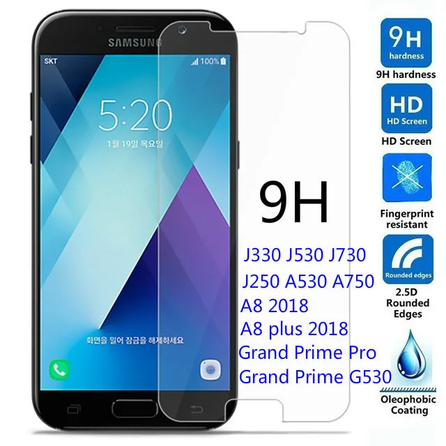 Закаленное стекло 9H для Samsung Galaxy J3 J5 J7 2017 Grand Prime Pro Защита экрана samsung A5 A7 A8 J2 2018 J530 J730