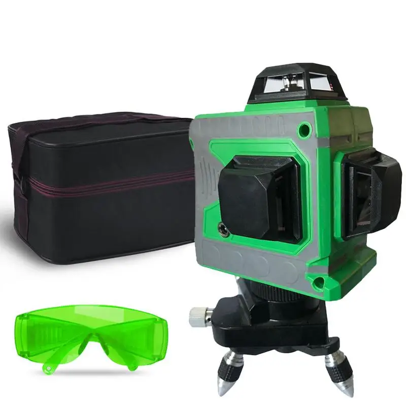 

12 Lines 3D Level Self-Leveling 360 Horizontal And Vertical Cross Super Powerful Green Laser Beam Line US and EU Plug Wholesale