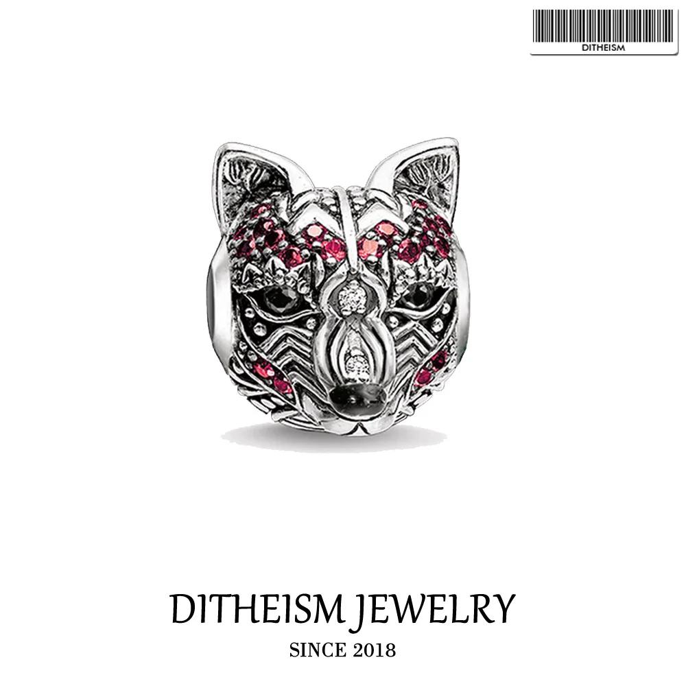 

DIY Making Making Beads Fox Charm 5mm Hole,2018 Fashion Silver Jewelry Trendy Gift For Women Men Boy Girl Fit Bracelets Necklace