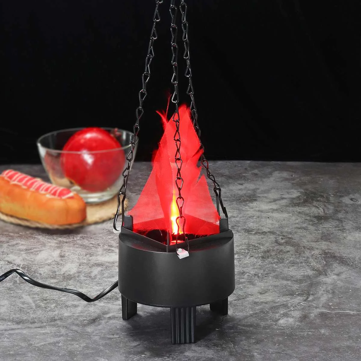 

Easter US/UK/AU/EU Electric Simulate Flame LED Light Firee Pot Hanging Lamp Christmas Party decoration Sensor Flame Lights Bulb