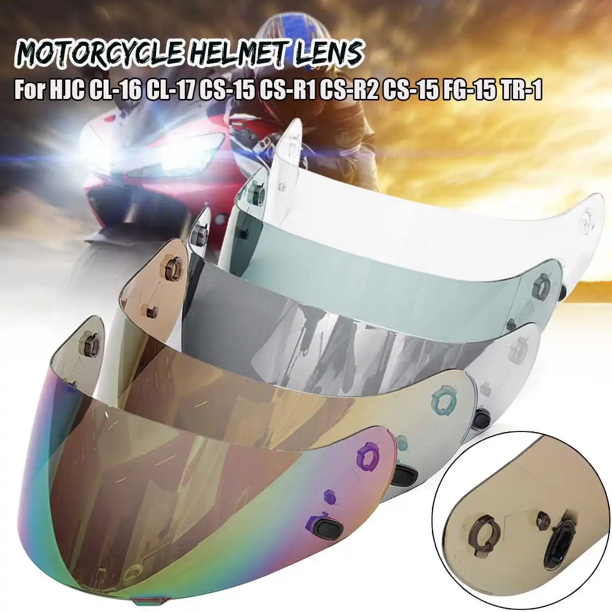 

For HJC CL-16 CL-17 CS-15 CS-R1 CS-R2 CS-15 FG-15 TR-1 Motorcycle Helmet Lens helmet visor