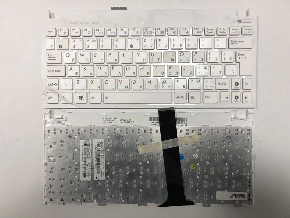 Русская клавиатура для ноутбука ASUS Eee PC 1015 1015B 1015BX 1015PW 1015CX 1015PD 1011 1015PX белая с рамкой