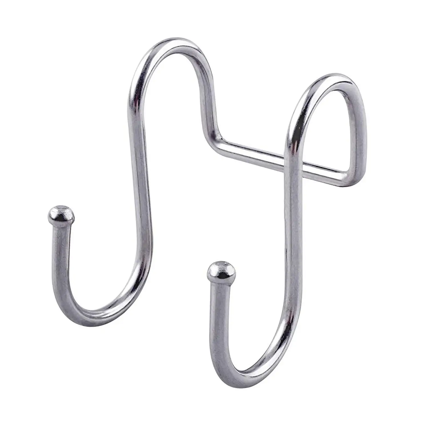 Best Kitchen Tool Stainless Steel Double S Hook Set, Kitchen Spoon Pot Hanger, S Hook for Door Frame Storage Manager, Bathroom, Bed