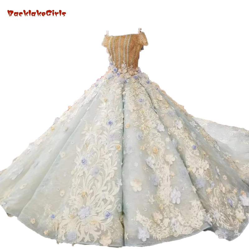 gown design in blue colour