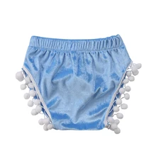 Pudcoco штаны для девочек новорожденных для маленьких девочек синий/серый/красные штаны бархат Кролик хвост промах шорты 0-24 M