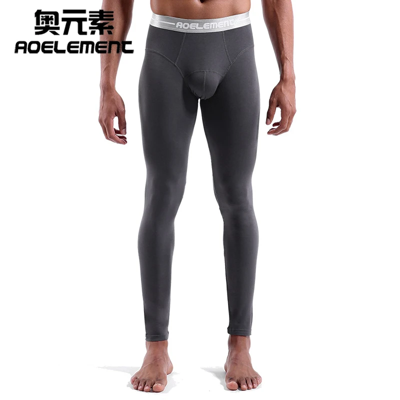 Men's autumnal trousers single thin underpants Modelle line pants warm long john men thermal mens bottoms