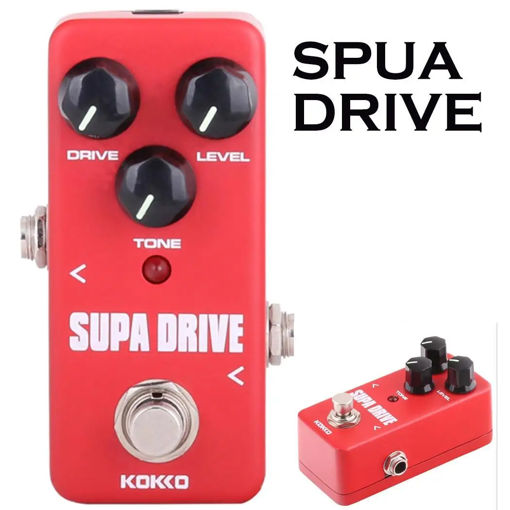 

KOKKO FOD5 Portable Overdrive Electric Guitar Square Red Effect Pedal Guitar DC adapter Accessories