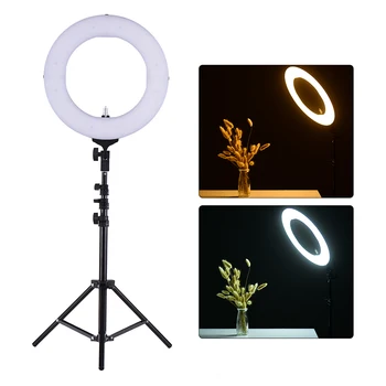 

ZOMEI 14" 2700-5500K 336pcs LED Bi-color Ring Video Light Fill Light CRI 90+ for Wedding Photography Live Show Video Shooting