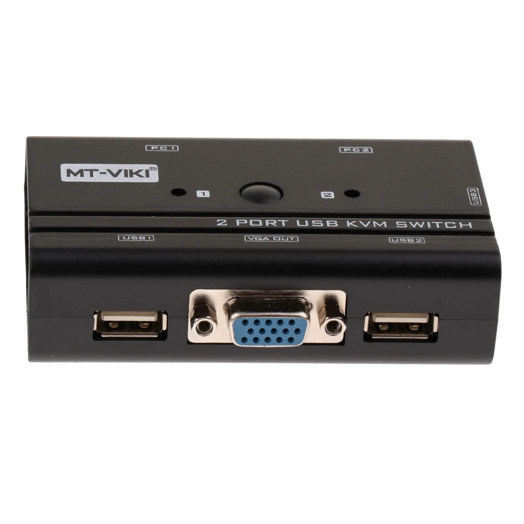 Переключатель Dovewill с 2 портами USB 0 VGA KVM кабельный коммутатор для видео и