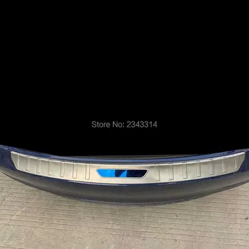 

For 2017 2018 2019 Tesla Model 3 Stainless Steel Outer Rear Bumper Guard Plate Foot Pedal Sticker Cover Car Styling Accessories