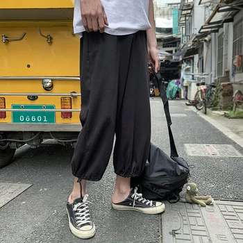 

Spring New Explosion Pants Men Fashion Solid Color Casual Nine Pants Man Streetwear Trend Wild Hip Hop Loose Joggers Sweatpants