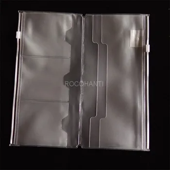 

5X Pvc Zipper bag FOR Traveler's Notebook Accessory card pocker bag storage A5/Standard/Pocket/Passport 4size for cowhide diary