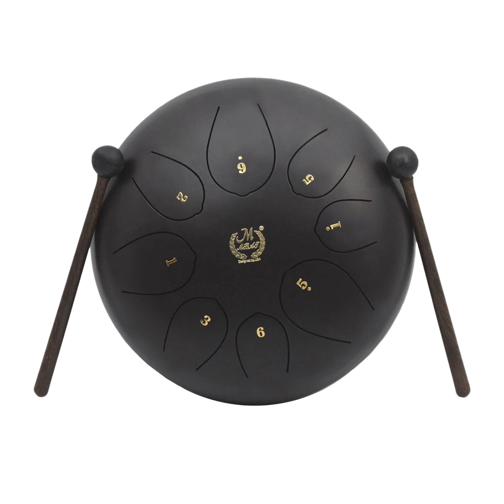 

1Pc Metal Mini Steel Tongue Drum 10 inch 8 Note Percussion Instrument with Musical Mallet for Yoga Camping Music Therapy