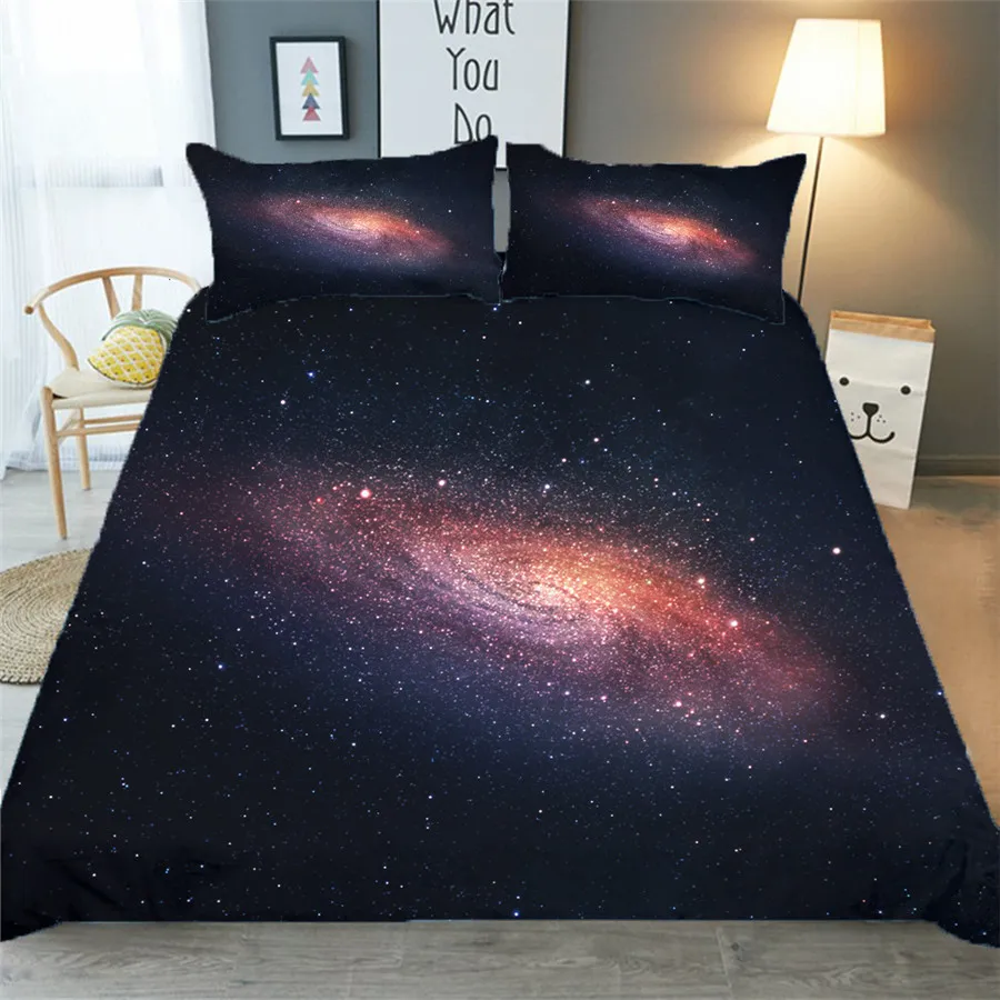 

Bedding Set 3D Printed Duvet Cover Bed Set Starry Galaxy Home Textiles for Adults Bedclothes with Pillowcase #XK09
