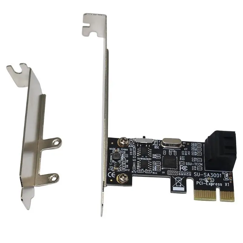 

Expansion Adapter Card SSU SA3001 PCI-E to 2 Port SATA 3.0 Controller Adapter Board Card Expansion Board for Desktop PC