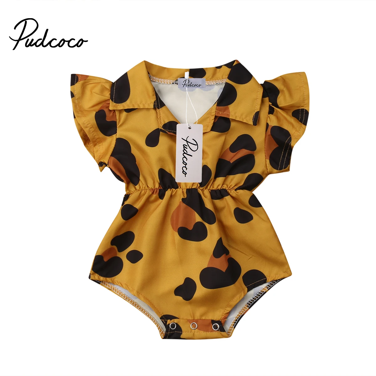 

2019 Pudcoco Newborn Baby Girl Bodysuit Summer Short Sleeve Infant Jumpsuit kids Clothes Outfits