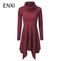ENXI новый стиль осень-зима платья для беременных с длинным рукавом для беременных свободная однотонная Одежда для беременных Топы Одежда