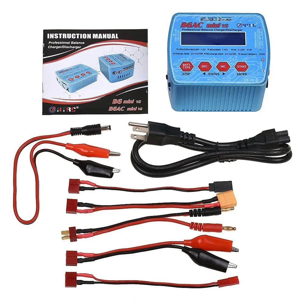 HTRC B6AC Mini V2 70 Вт 7A AC/DC вход Профессиональный Lipo батарея баланс зарядное устройство