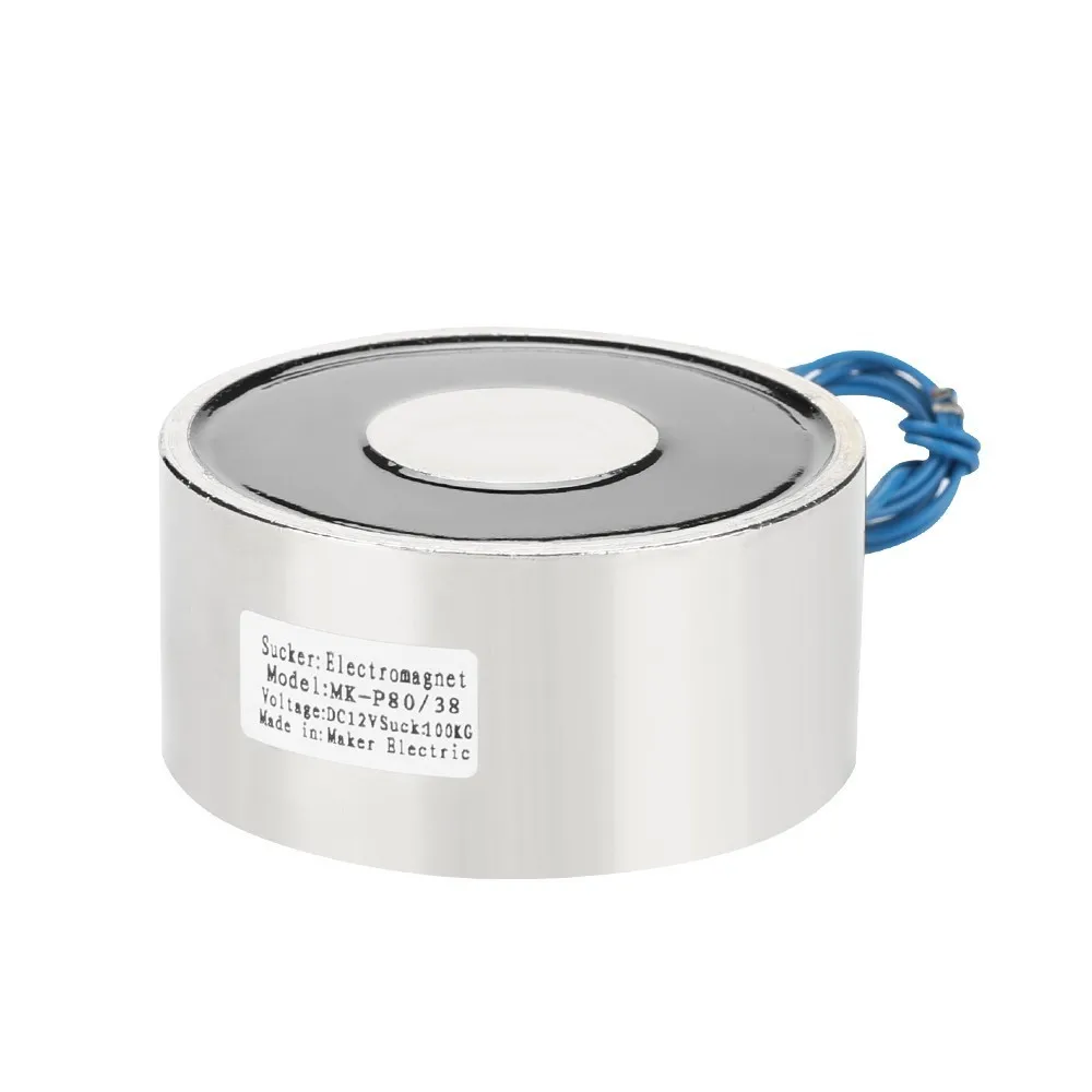 

80/38 Holding Electric Magnet Lifting 100KG/1000N Solenoid Sucker Electromagnet DC 6V 12V 24V Non-standard custom