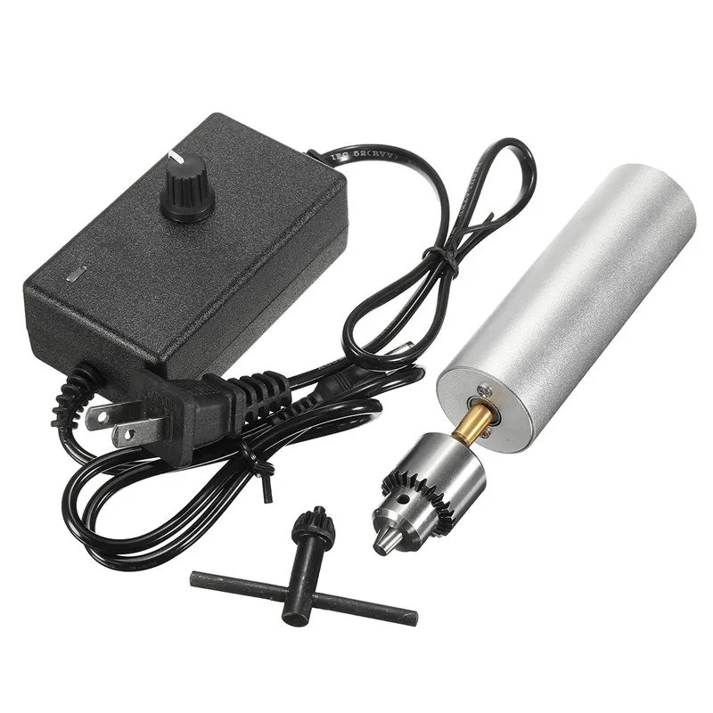 Goede Us Plug Dc 6 V 24 V Mini Elektrische Handboor 385 Dc Motor Met Jt0 Chuck Verstelbare Snelheid diy Tool Duurzaam