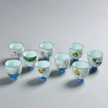 

Beautiful Hand Teacup White Porcelain Teacup Kung Fu Tea Have Write Glass Eggshell Technology High Temperature White Porcelain