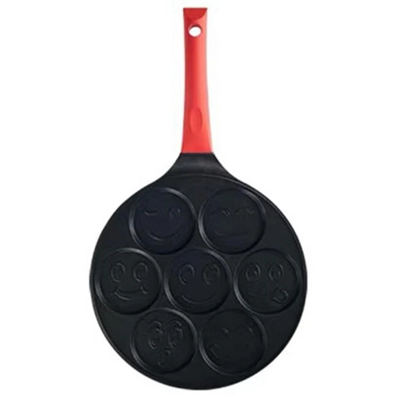 

Pancake Pot Fun Enjoy Mini 7 Hole Pancake Omelette Pan Double-Layer Non-Stick Coating Waffle Pancake Pan