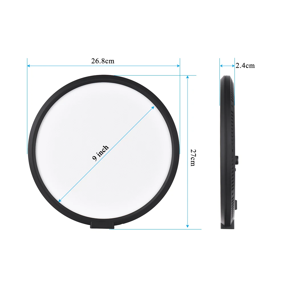 Viltrox VL-500T 9 дюймов круговой СВЕТОДИОДНЫЙ светильник 3300 K-5600 K CRI 95+ Макс. Мощность 25 Вт для портретной детской макросъемки