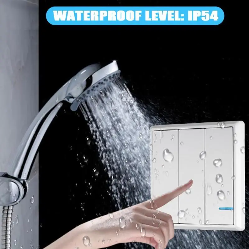 

86 Type RF Wall Control Light Wireless Switch Waterproof Bulb Wall Panel