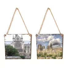 Notre Dame Wooden Hanging Square Home Decoration Crafts Hanging Board 3D Architecture Model Pendant Kit Notre Dame Wooden Hanging Square Home Decoration Crafts Hanging Board 3D Architecture Model Pendant Kit