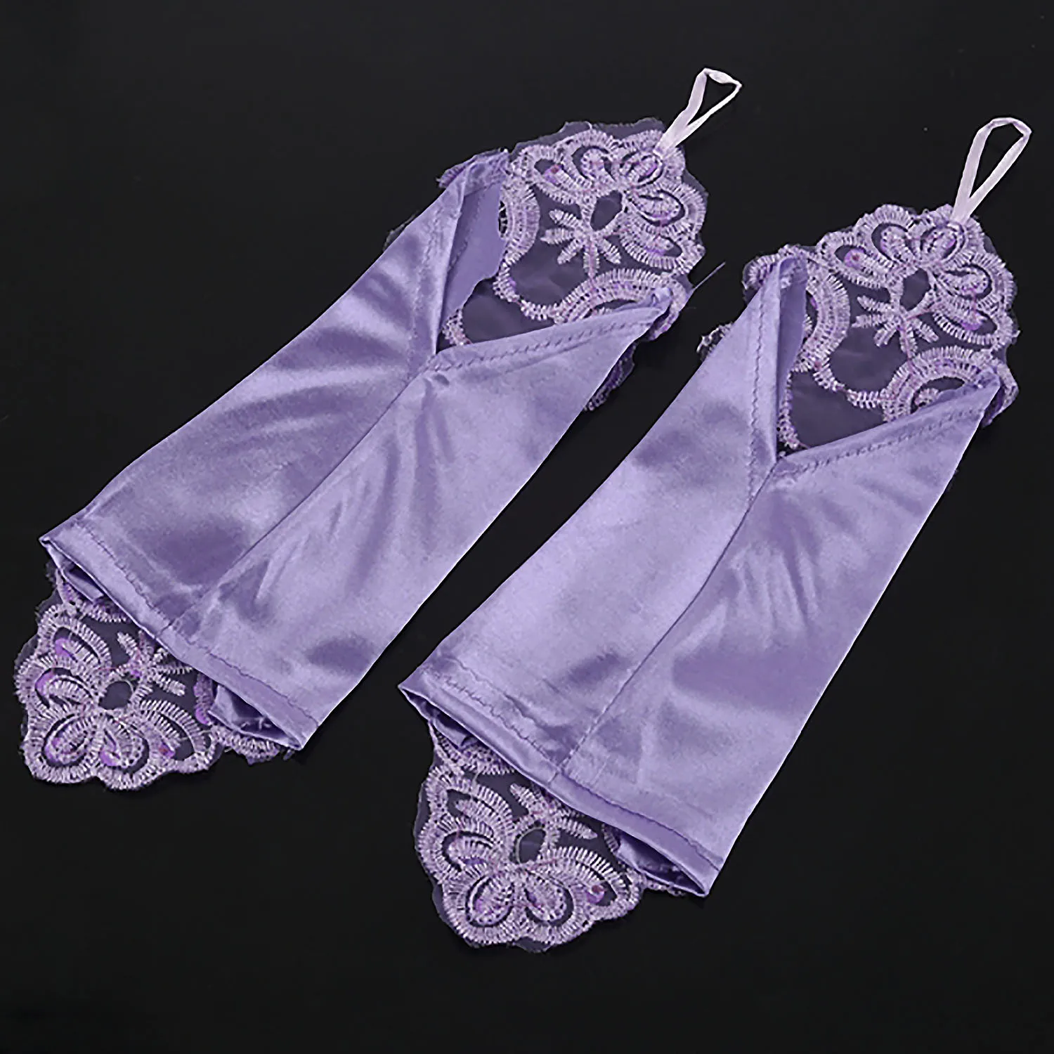 Женские цветочные короткие платья перчатки без пальцев Элегантные Перчатки для невесты Вечерние фиолетовые